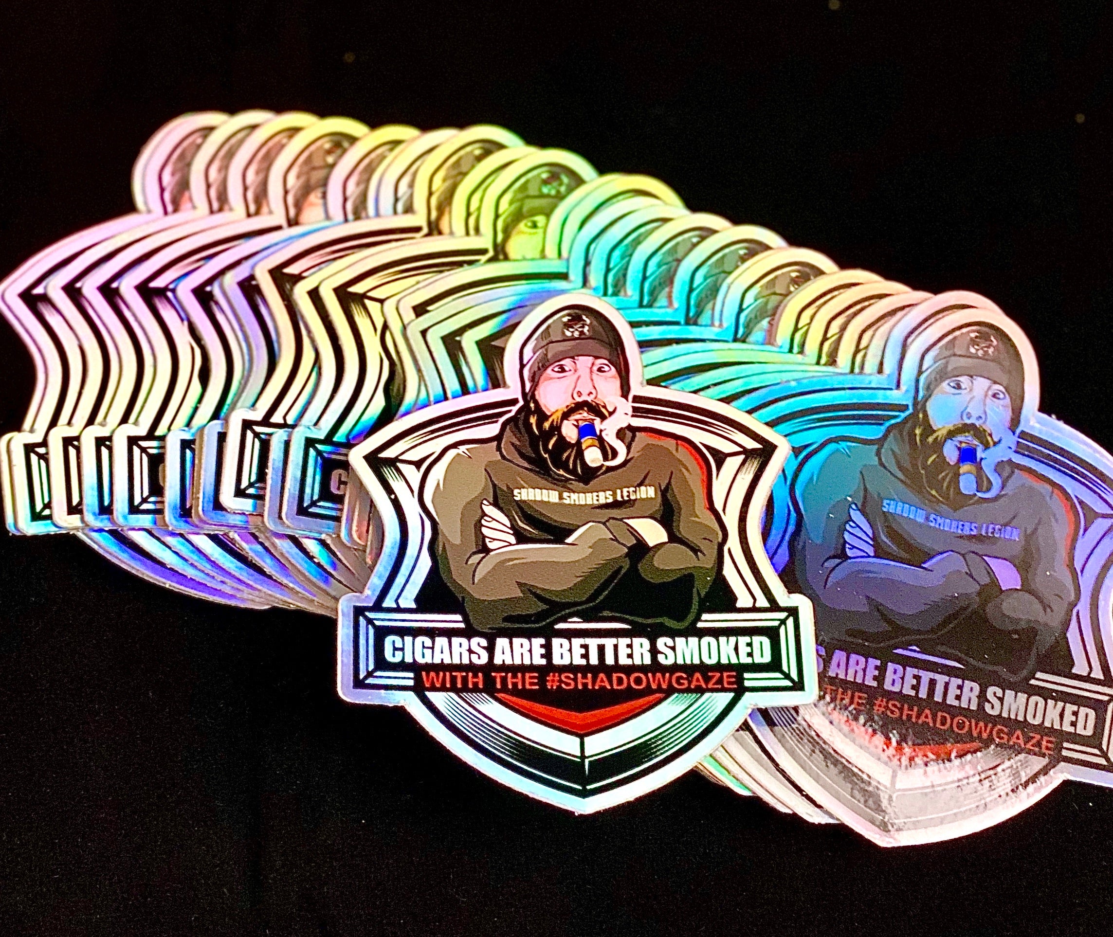 Shadow Smokers Legion #ShadowGaze Shield Cut Holo Sticker